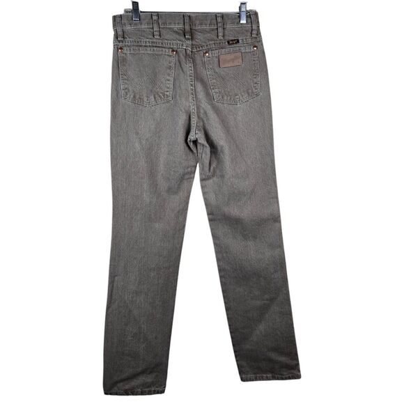 Vtg Wrangler 100936 TRD 31 X 34 Jeans Khaki Brown Straight Leg Western Cowboy - Picture 2 of 3